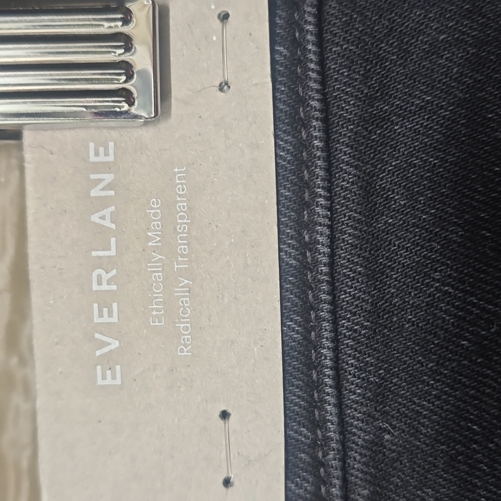 Everlane The Way-High Sailor Jean Coal Black 28 Crop Straight Leg - Picture 7 of 10